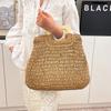 Elegant Female Square Shopper Totes Summer High-quality Straw Bag Women's Designer Large Capacity Handbag Woven Travel Beach Bag
