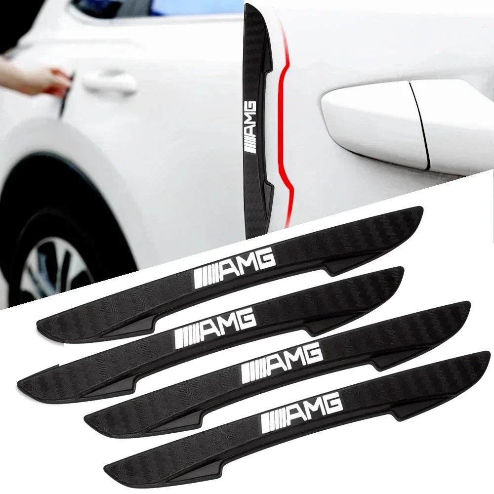 ZLN5 4PCS Car Door Edge Anti-collision Protection Strips Sticker for Mercedes Benz Amg W204 W205 W211 W212 W213 A S M B C E R G Class
