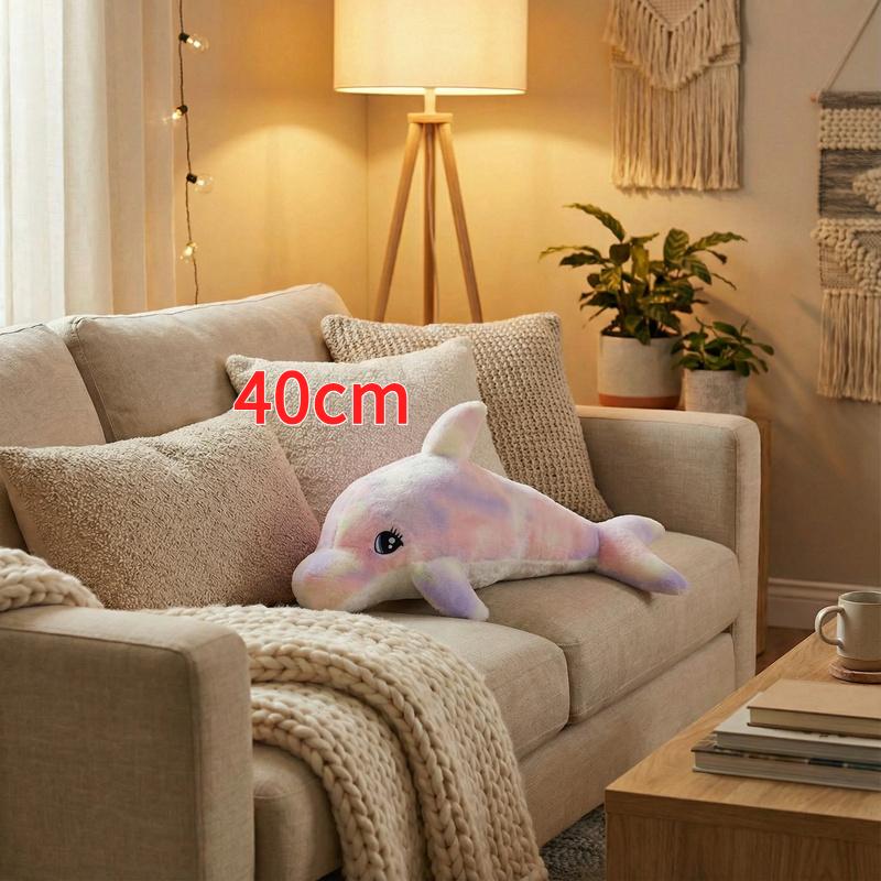 40/60/100cm Grote Maat Schattig Kleurrijk Dolfijn Pluche Speelgoed Zacht Gevuld Zee Dieren Reusachtige Bot Tong Vis Sofa Kussen Voor Meisjes Cadeaus