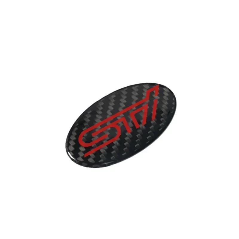Carbon Fiber Car Steering Wheel Logo Emblem Badge Stickers for Subaru Forester Outback Impreza Legacy STI WRX BRZ Tribeca Ascent Z15