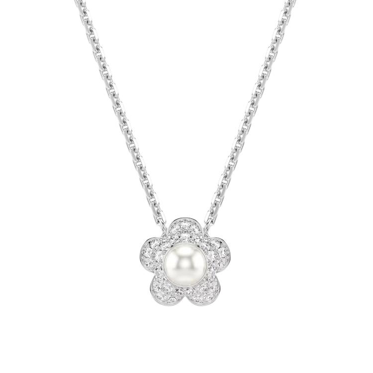 Swarovski Ariana Grande Floral Design Crystal Necklace Unisex necklace Silver 5755817