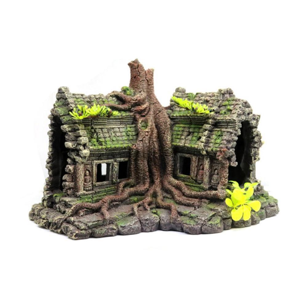 Artificial Tree House Ornaments Resin Crafts Pet Supplies Aquarium Fish Tank Beautification Decoration Accessories