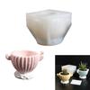 Ribbed Plant Container Mold in Silicone for Resin, Cement, and Concrete, Candle Holder Form for Small Planter and Display Projects