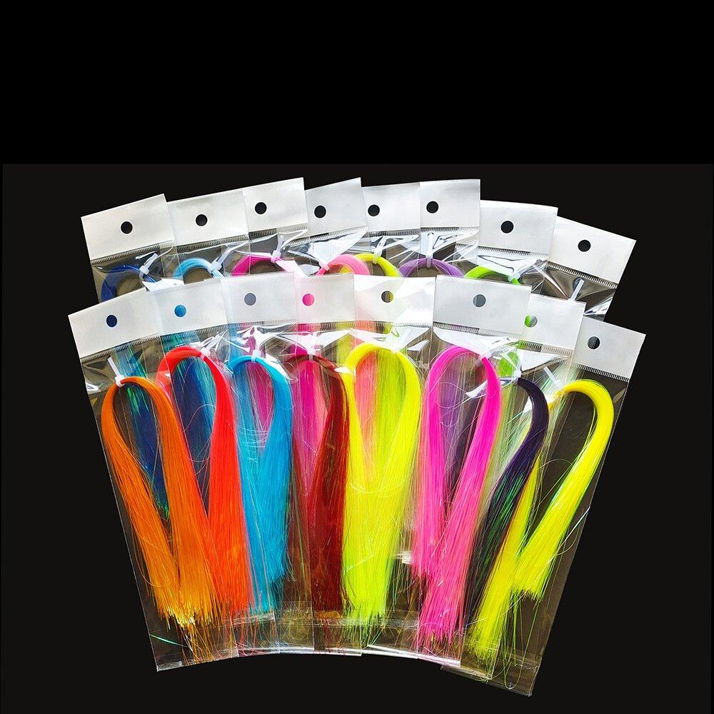 Oem 35cm 3g/bag Colorful Bright Silk Road Fly Hook Accessories 16 Colors Diy Fly Bait Fish Hook Body Binding Accessories New Arr