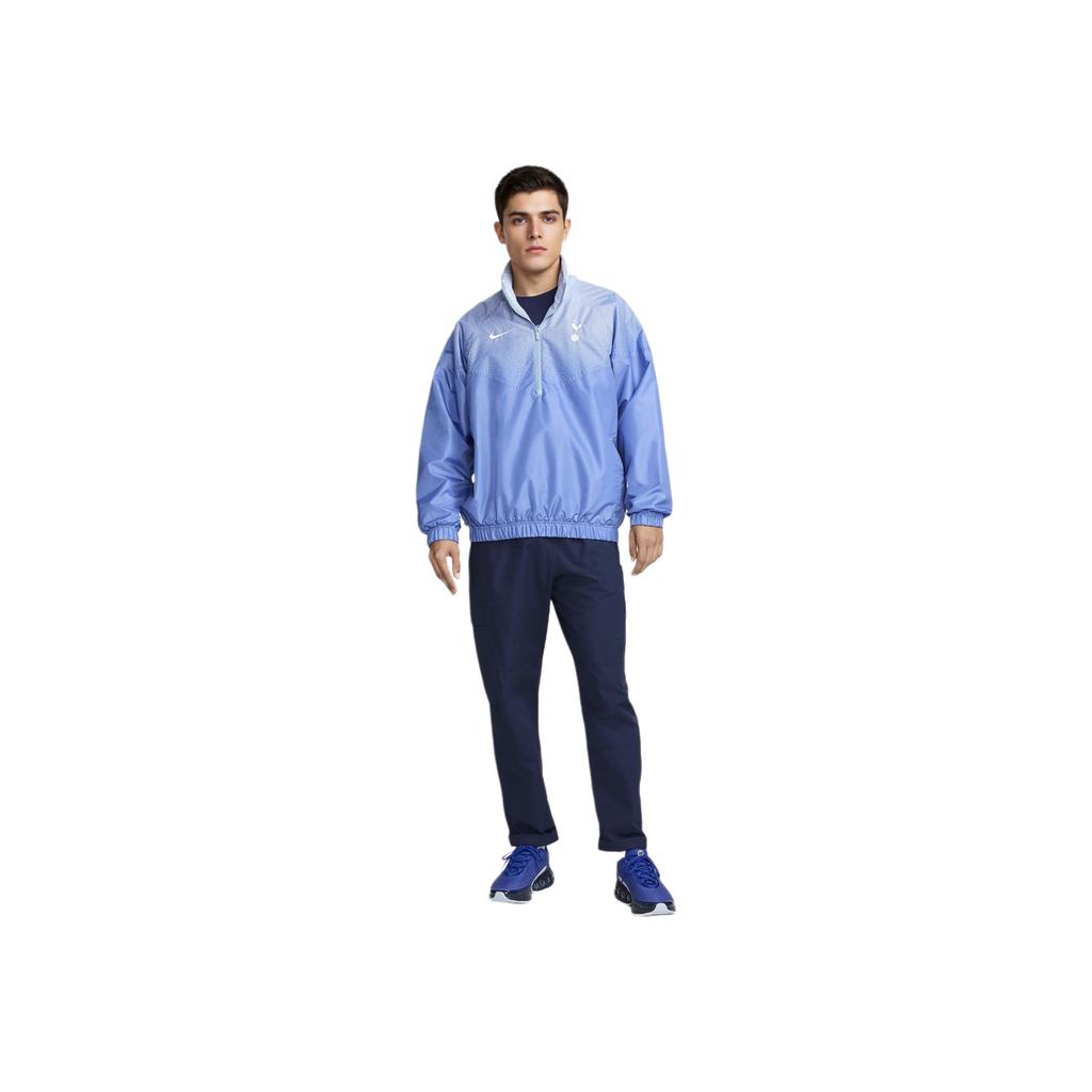 Nike FW24 Tottenham Hotspur Windrunner Soccer Series Comfortable Soft Waterproof Hooded Jacket Men Jacket Blue FQ3189-450