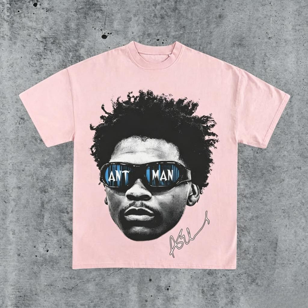 Vintage 90s Anthony Edwards ANT Man Graphic Retro Basketball Star Streetwear Tee Cotton Women's  Clothing Women 2026 Summer T Shirt