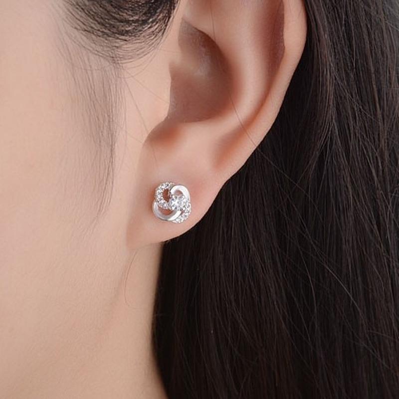 Lindon – boucles d'oreilles en alliage de cuivre et Zircon pour femmes, cadeaux de fête de mariage