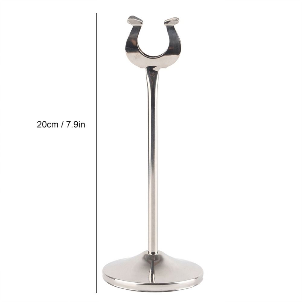 Party Dekoration Edelstahl Tisch Nummern Halter U-Form Verdickt Kartenhalter Rutschfeste Basis 7,9 Zoll Menü Clip Ständer Restaurant