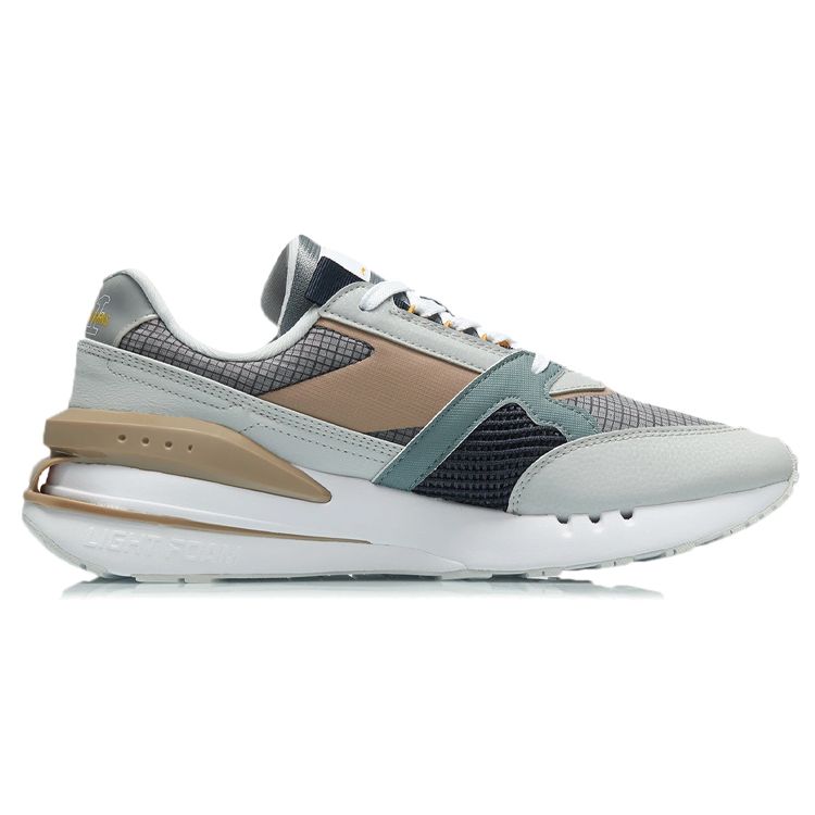 Li Ning 001 Casual Lightweight Breathable Low Top Running Shoes Men Sneakers Gray Blue AGCR183-4