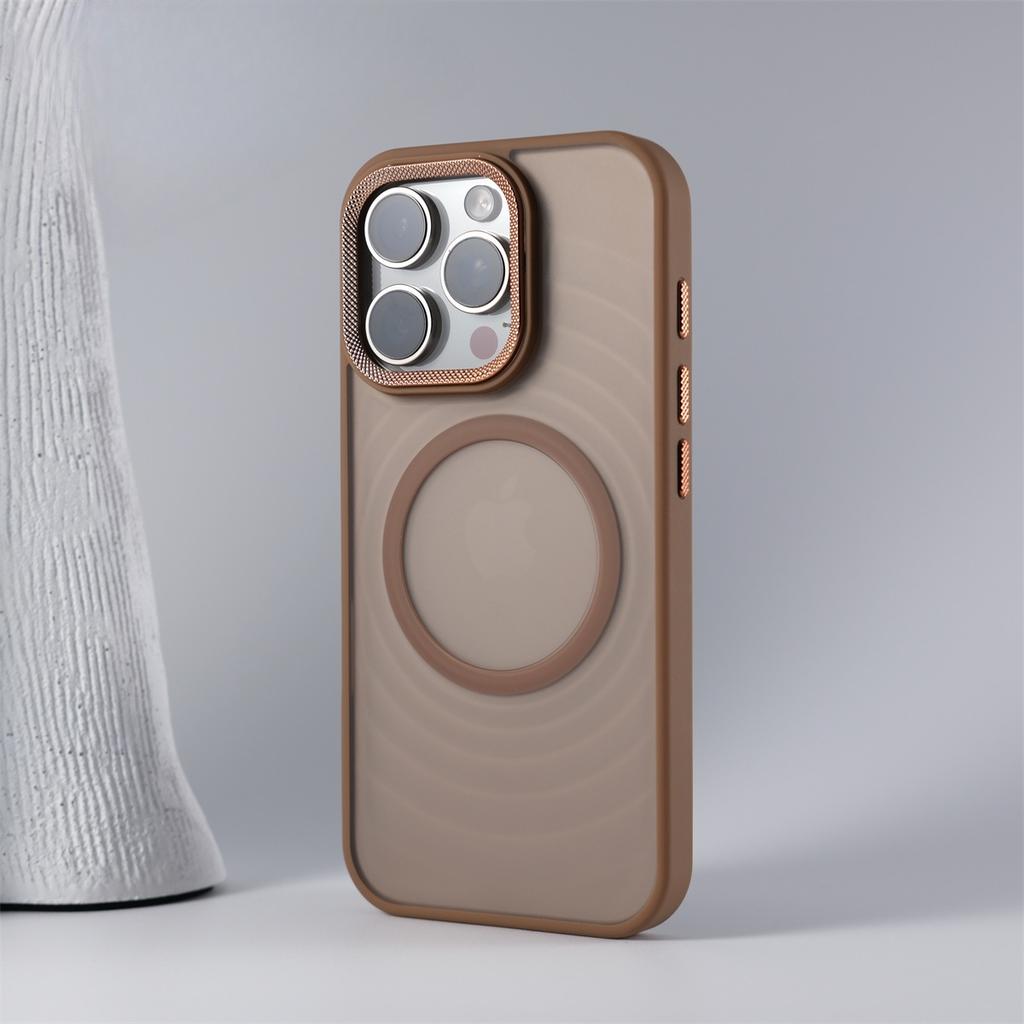 Applicable To Apple 17 Wave Pattern Magnetic Suction Phone Case IPhone 16 Promax Drill Pattern Lens Protective Case 15