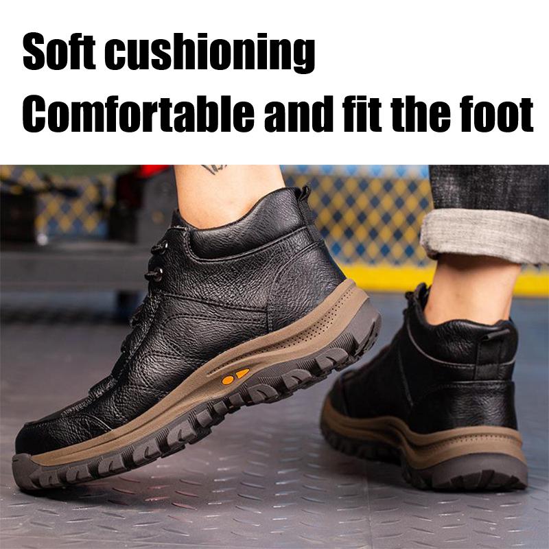 Labor Protection Shoes Men's Welder Shoes Steel Toe Anti-smashing and Puncture Prevention Men's Shoes Spark Resistant Safety Protection