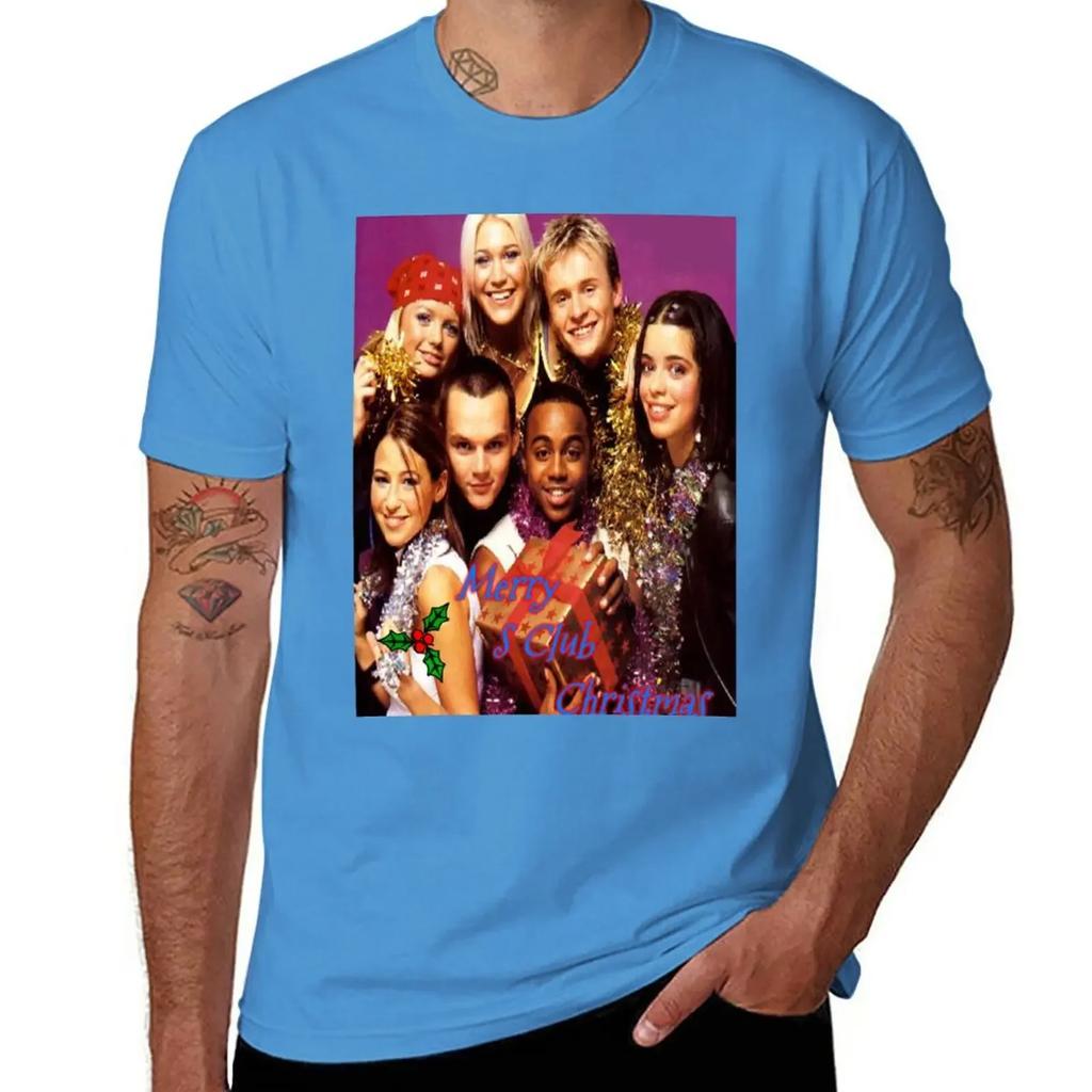 S Club 7 Christmas Card T-Shirt animal prinfor boys sublime graphics men clothing