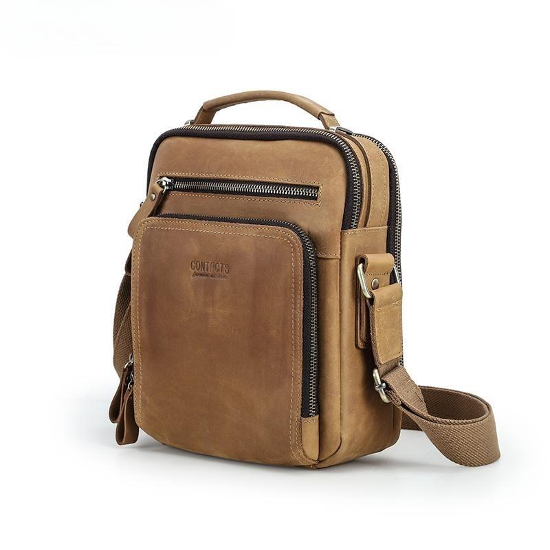 Genuine Leather Messenger Bags Men's Shoulder Bag