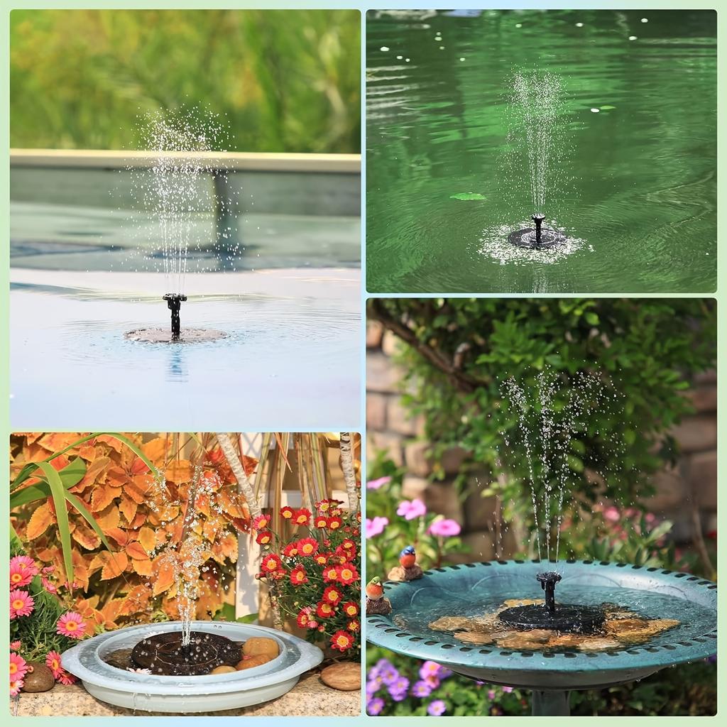 High-quality 1W-1.5W IPX8 Solar Fountain for Bird Bath,Water Fountain, Solar Pond Aerator