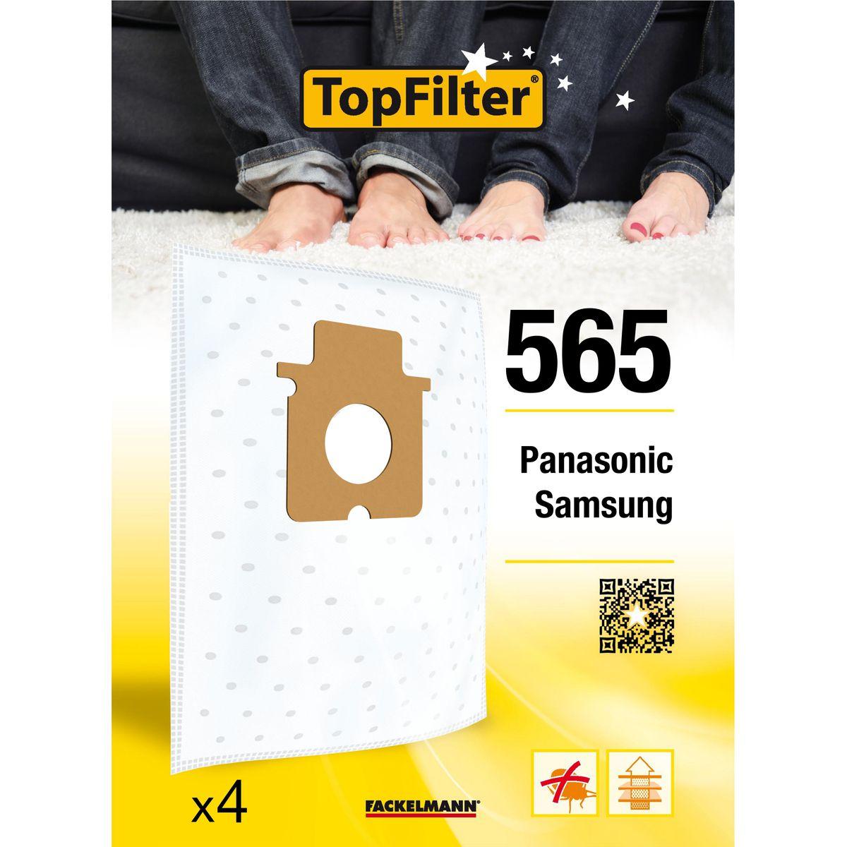 

Набор из 4 мешков для пылесосов Samsung и Panasonic TopFilter Premium ref. 64565