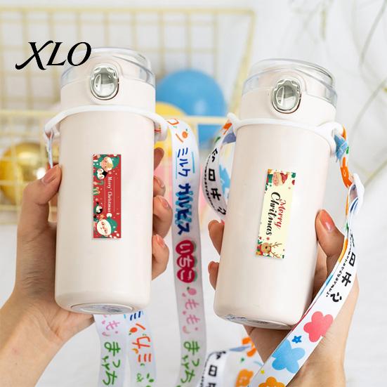 Christmas Party Souvenir Decals Sealing Stickers, Self-adhesive Decorative Labels, Coated Paper Easy Tear Gift Stickers Roll for Envelope Seals