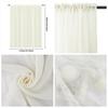 Linen Sheer Curtains Natural Sheer Curtains for Bedroom Living Room Kitchen Light Filtering Country Rustic Window Curtain Panels