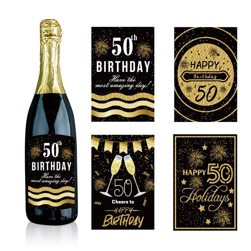 36Pcs 30th 40th 50th 60th Wine Bottle Stickers Party Supplies Wine Bottle Labels  Anniversary