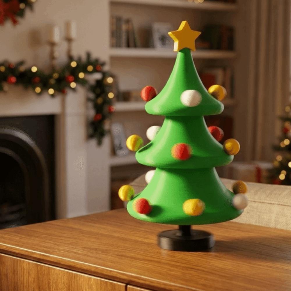 Detachable Rotating Christmas Tree PLA Christmas Tree Stress Relief Toy for Home Decor