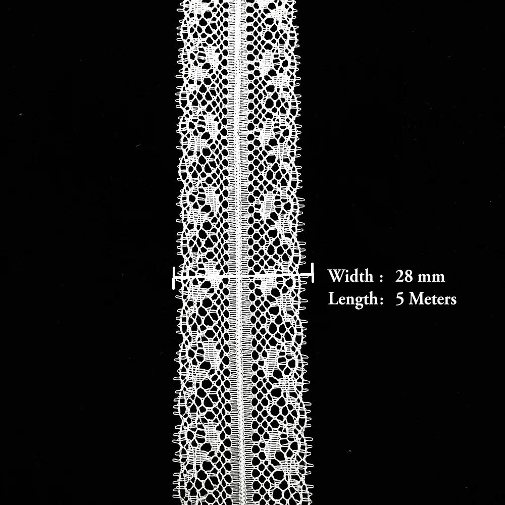 5 Meter Weiß Schwarz Spitzenband Sortierte Muster Borten für Geschenkverpackung Weihnachten Hochzeitsdekorationen DIY Basteln Nähzubehör