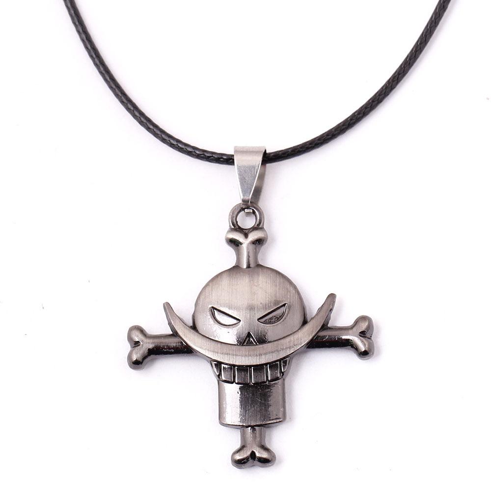 Japanese One Piece Anime Characters Peripheral European and American Jewelry Pendant Men's Necklace Birthday Gift Halloween