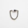 MERRYMOTIVE Black Pearl and Crystal Chain Ring