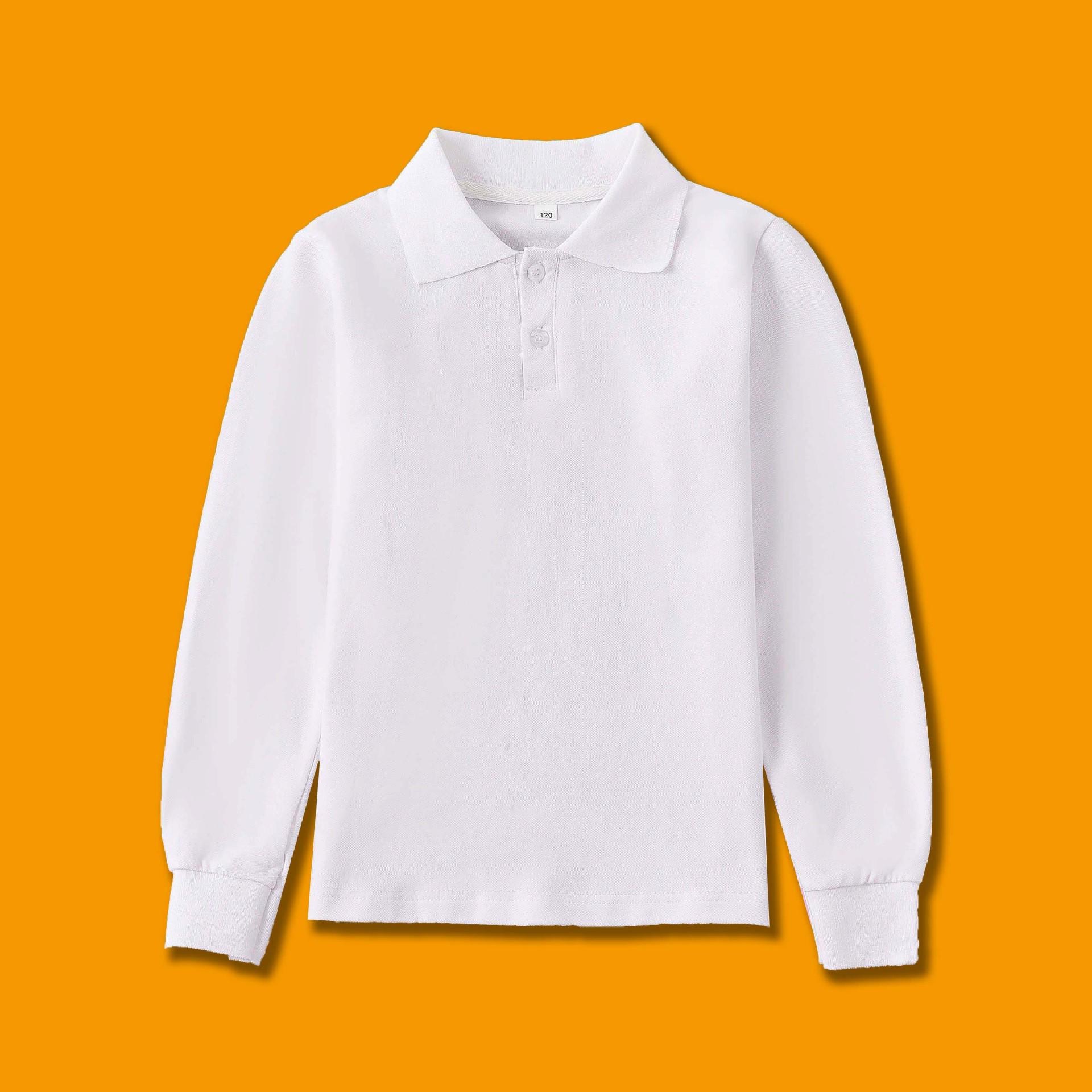 

Детская футболка-поло с длинным рукавом из чистого хлопка - Унисекс 170