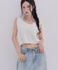 Tetemochi Crochet Knit Vest (Ivory)