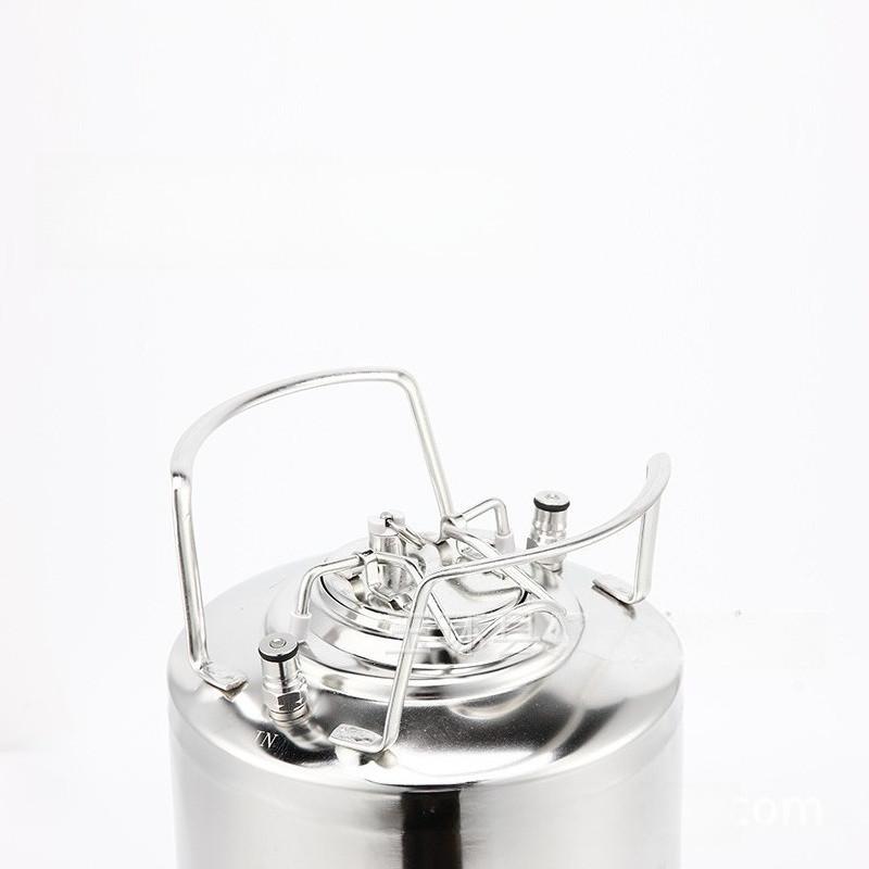 6L Large Capacity Stainless Steel Wine Bucket Portable Steel Ball Lock Keg Home Brewed Beer Barrel