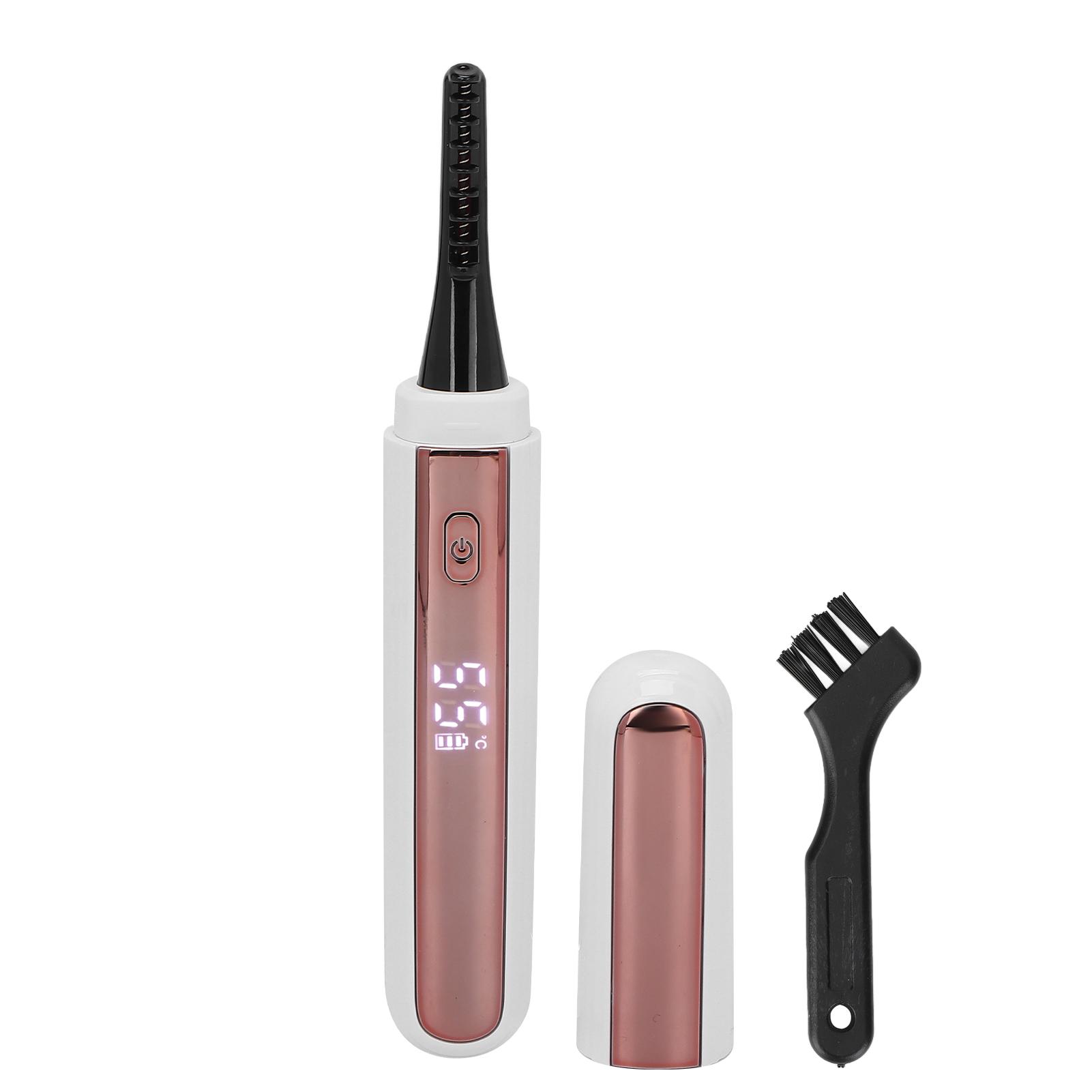 

Electric Eyelash Curler USB Rechargeable 4 Level Temp Heated Eyelash Perm with LCD Display for Women White белый