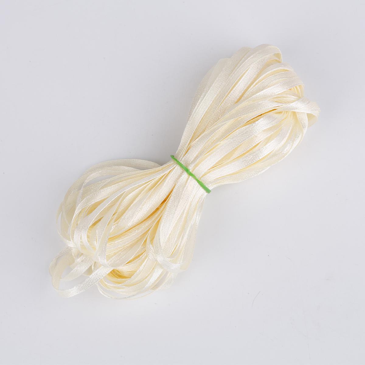 

25 ярдов атласные ленты для свадьбы, дня рождения, подарочная упаковка, рождественские принадлежности для Хэллоуина, фестиваля, ленты для рукоделия своими руками 3mm 25yards бежевый