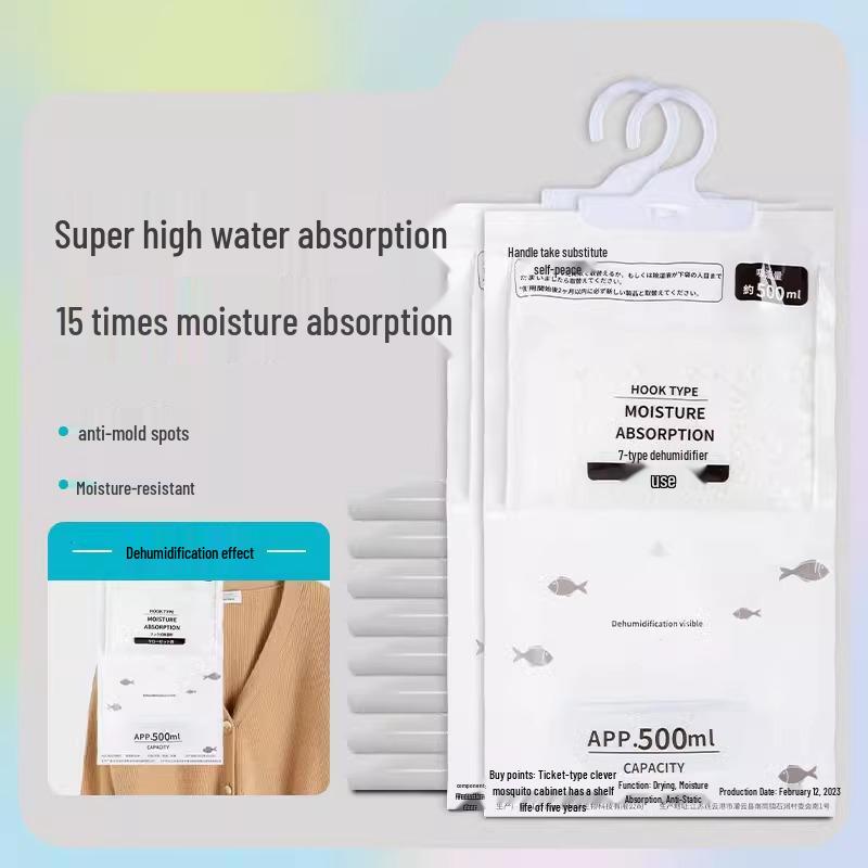 Wardrobe Dehumidifier & Moisture Absorber - Anti-Mold, Hanging & Standing, Multifunctional Desiccant, Free Shipping.