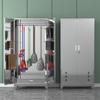 WEZHO Stainless Steel Double Door Cleaning and Tool Storage Cabinet CN plug (adapter included)