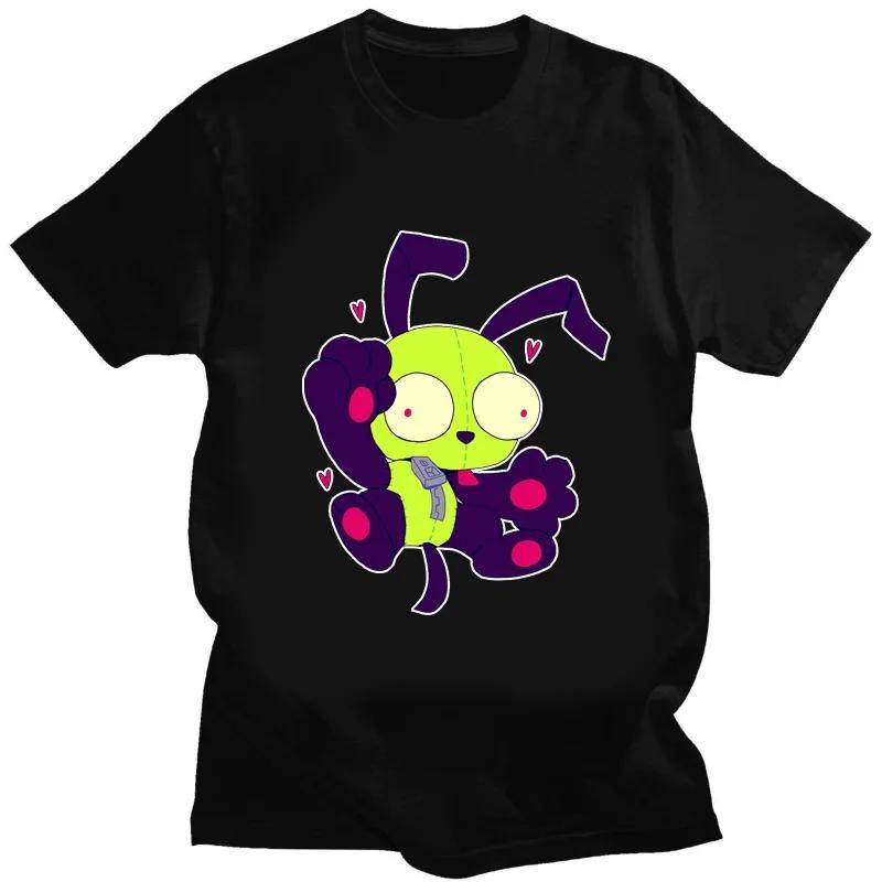 T-shirt Graphique Kawaii Invader Zim T-shirt Image de Zim Prêt à un Câlin Joyeux T-shirt de Dessin Animé Mignon T-shirt Unisexe pour Femmes T-shirt Rétro T-shirt Oversize
