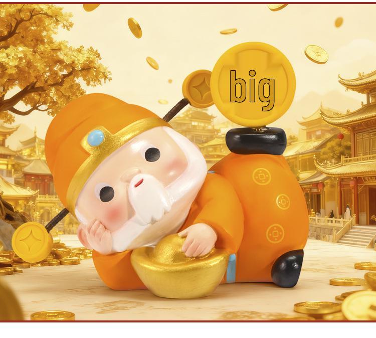 God of Wealth Blind Box: Creative Resin Desktop Ornament in Multiple Styles