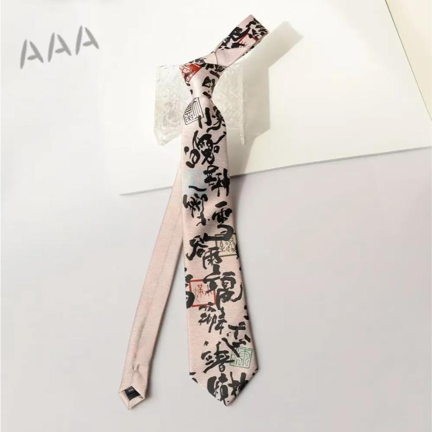 

Vintage Style Tie with Luxury Fun Print Pattern Silk Fabric for Formal and Casual Wear Suitable for Various Occasions One Size