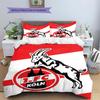 1. FC Köln Pattern Bedding Home Decoration Birthday Gift ( 1 duvet cover + 2 pillowcase, without core),fan merchandise.