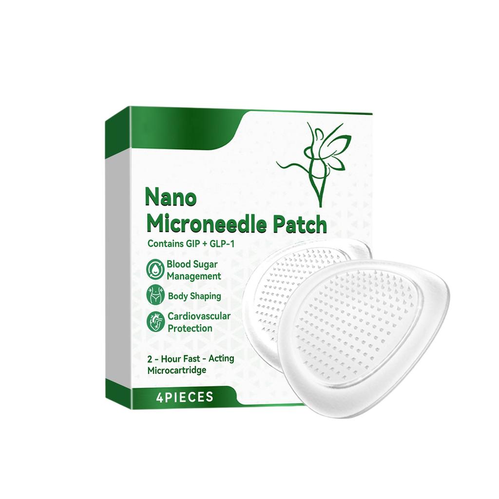 Plaster Nano Micro Needle, Plaster wyszczuplający Micro Needle, Plaster do pielęgnacji skóry poprawiający linie ujędrniające (4 sztuki/1 pudełko)