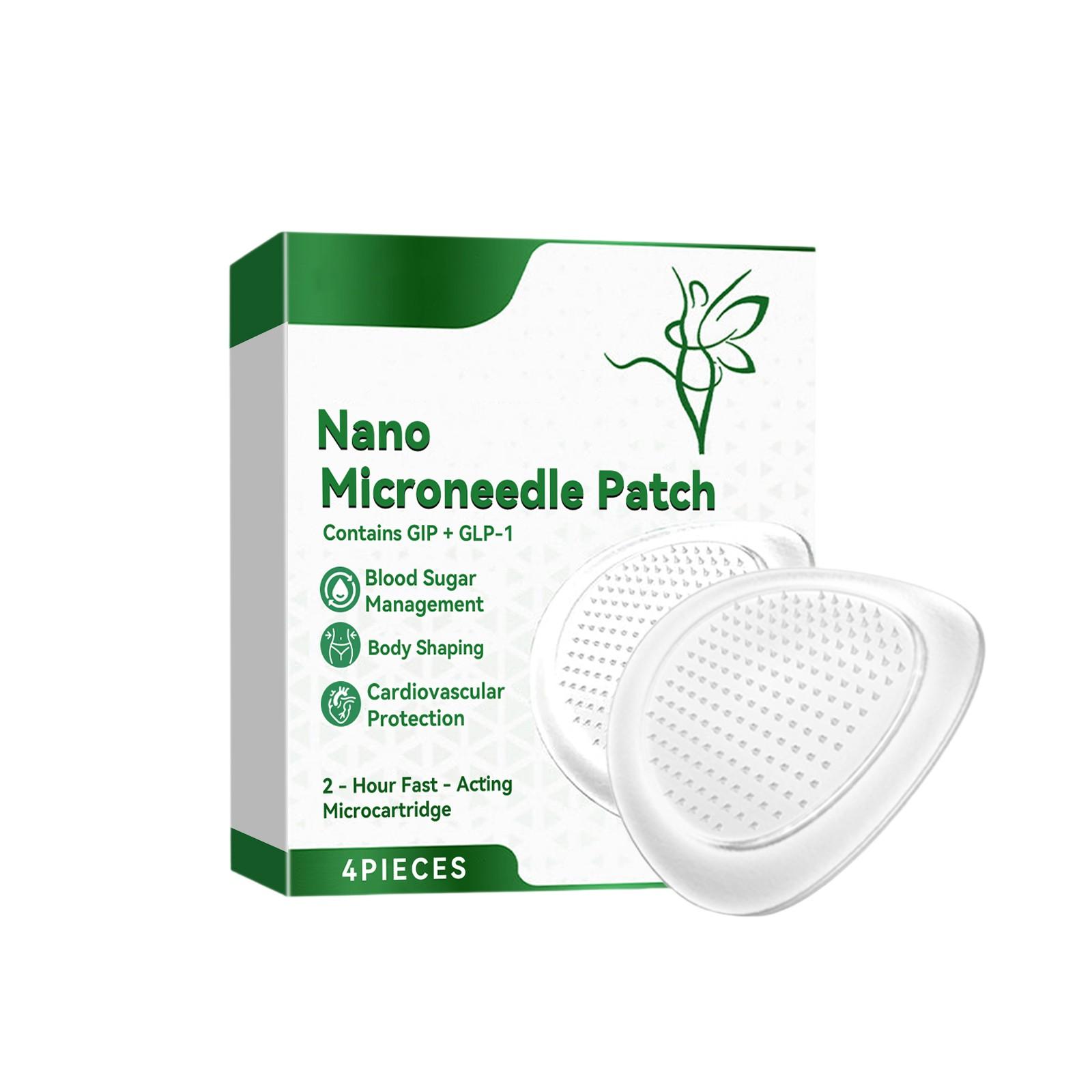 

Nano Micro Needle Plaster, Micro Needle Plaster для похудения, укрепляющий пластырь для улучшения состояния кожи (4шт/1коробка) One Size зелёный