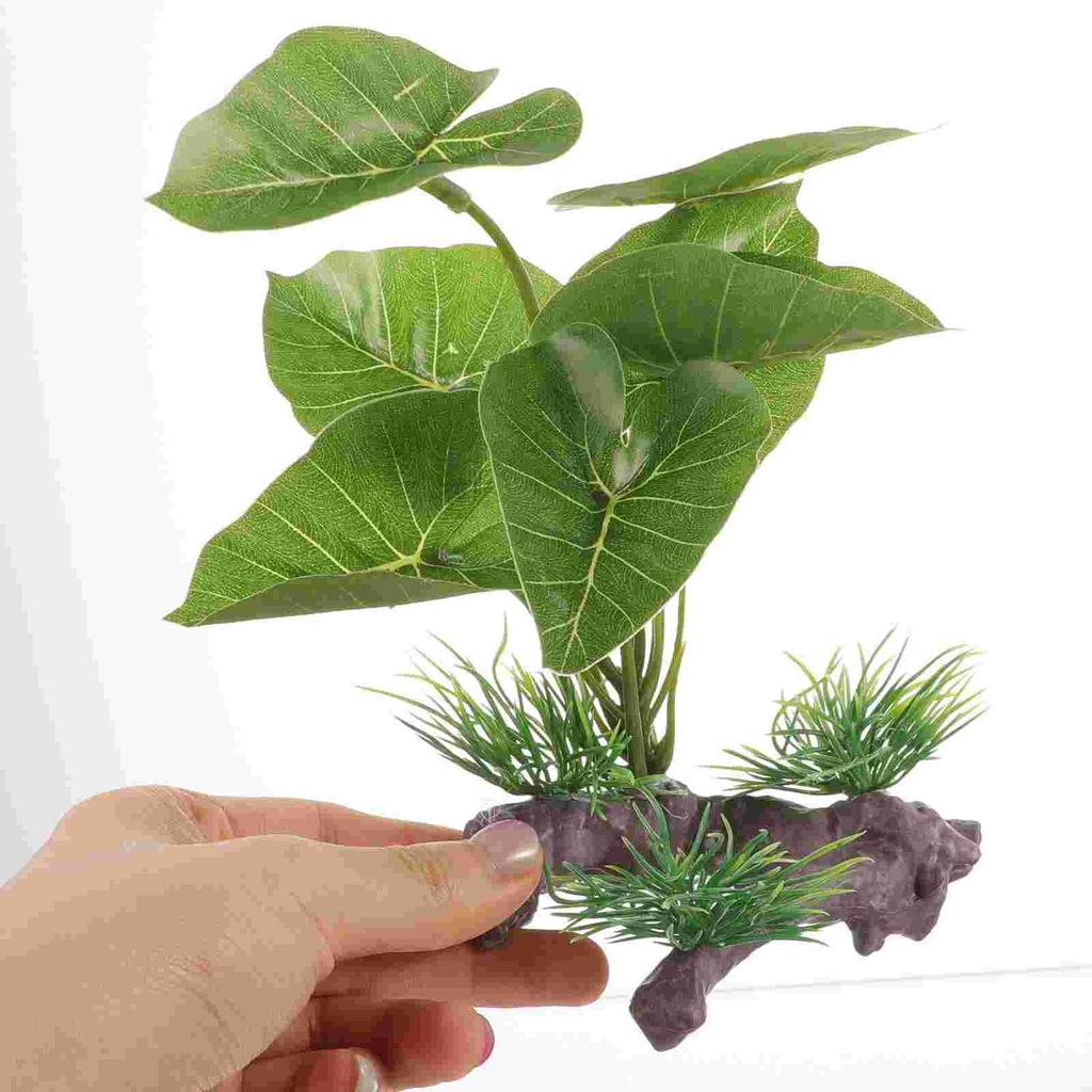 Fish Tank Artificial Water Plants Terrarium Aquarium Pots Decorations Plastic Live Small