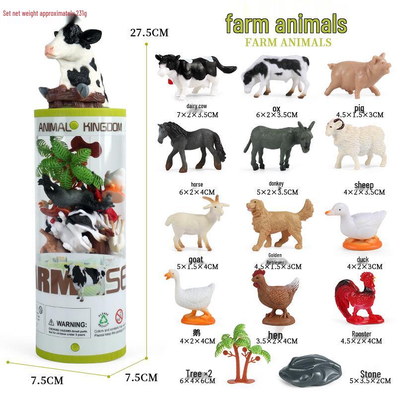Mini Animal Growth Cycle Toys: Butterfly, Rooster, Ant, Frog, Sea Turtle, Dragonfly