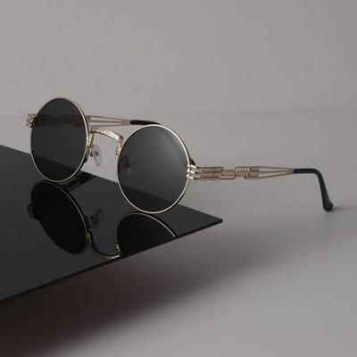 Modische Sonnenbrille Damen Herren Rund Spiegel Klar Retro Brille Sexy Designer Marke Schwarze Sonnenbrille für Damen Herren