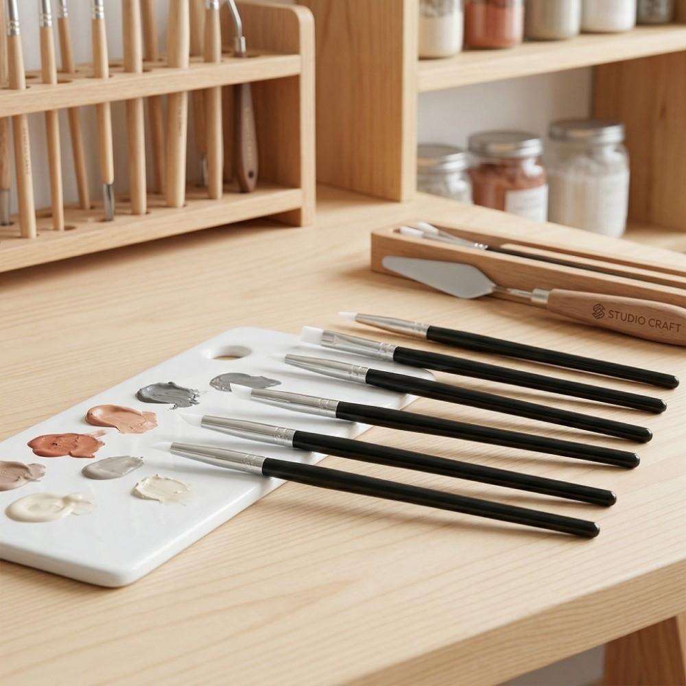 5PCS Ultra Soft Silicone Nail Silicone Pen Black Pole 6.7in Nail Art Sculpture Tool Hollow Carving Silicone Embossing Pen