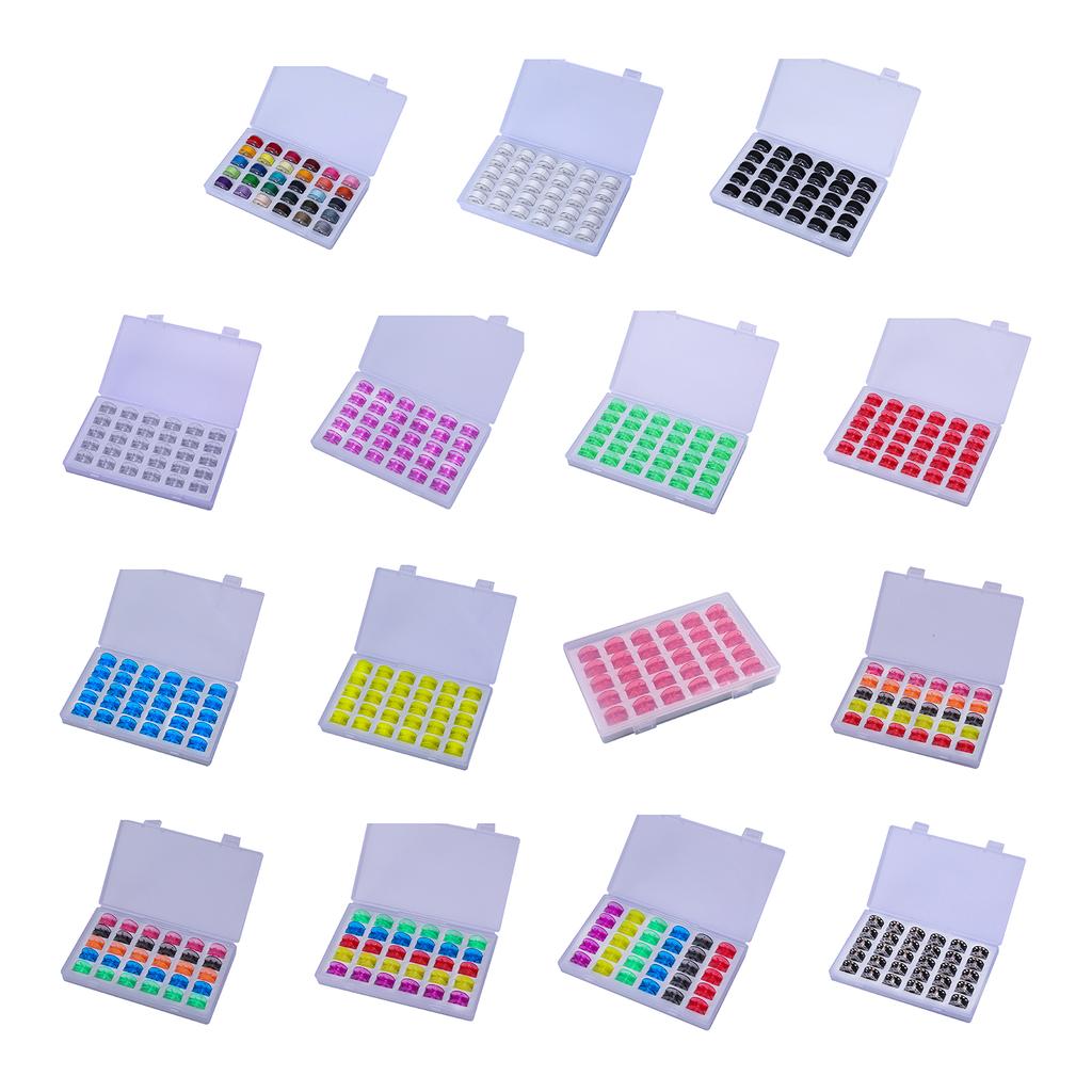 30Pcs Sewing Machine Sewing Thread Set Assorted Colors Bobbins & Sewing Thread Prewound Bobbins Thread with Storage Box