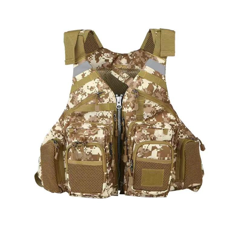 9 Farben Atmungsaktive Angelweste mit Schwimmhilfe Outdoor-Wassersport Verstellbare Fliegenfischer-Schwimmjacke Angelzubehör