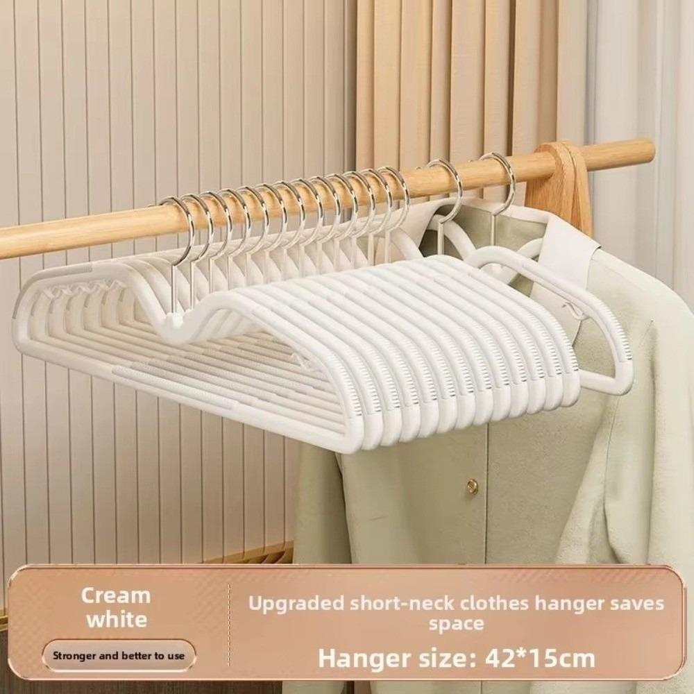 10PCS Set Short Neck Clothes Hanger Saving Space Anti Slip Clothes Rack Closet Storage Narrow Neck Design