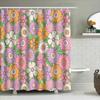 Floral Shower Curtain Botanical Flower Pattern Bathroom Decor Waterproof Fabric Vintage Nature Home Decor Artistic Washable Mode