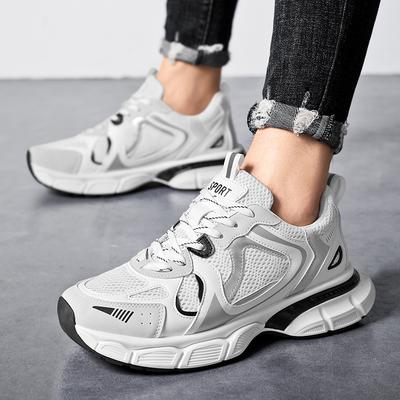 Summer Pop Daddy Shoes Men Thick Soles Classic Mesh Surface Breathable Casual Running Shoes Soft Soles Non-slip Sports Shoes