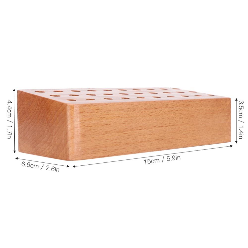 Compact Size Screwdriver Holder Rack 30 Holes Tool Storage Organizer Wood Tools Stand Watch Repair