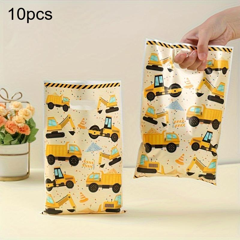 

10pcs Engineering Vehicle Theme Hand-Held Gift Bag Engineering Vehicle Pattern Party Gift Bag Tote Bag Packs Birthday Hand Bags 25x16.5cm